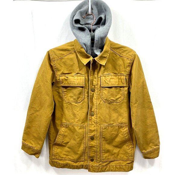 Old Navy Work Wear Canvas Chore Barn Utility Jacket Lined Fleece Youth XL 14-16 - Picture 2 of 9